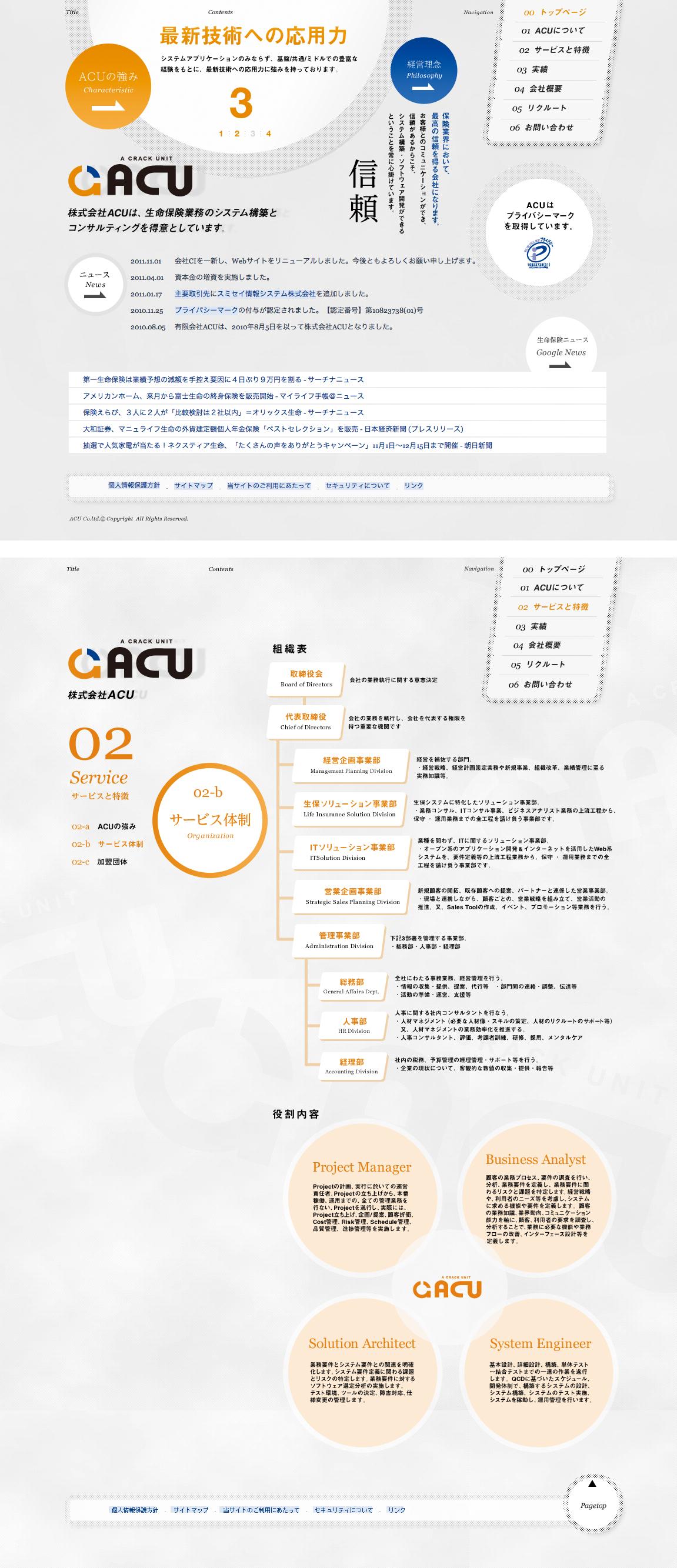 ACUコーポレートサイト